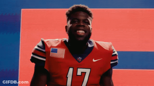 Man In Red Nike Jersey Number 17 GIF
