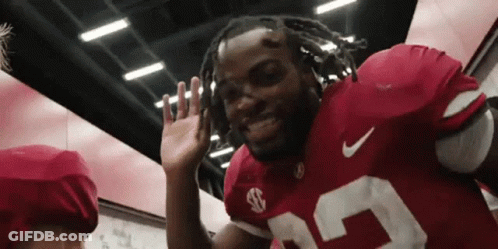 Man In Red Nike Jersey Number 23 GIF