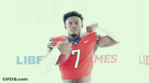 Man In Red Nike Jersey Number 7 GIF