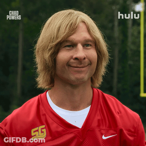 Man In Red Nike Jersey With SG GIF