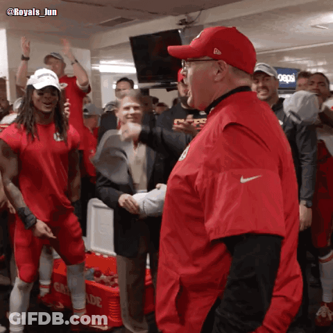 Man In Red Nike Shirt At Pepsi Store GIF