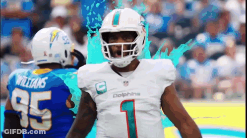 Man In Red Patriots Shirt On Football Sidelines GIF