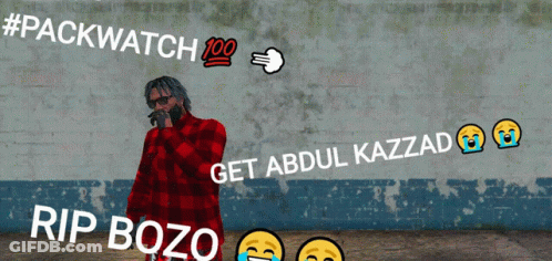 Man In Red Plaid Shirt By Brick Wall GIF