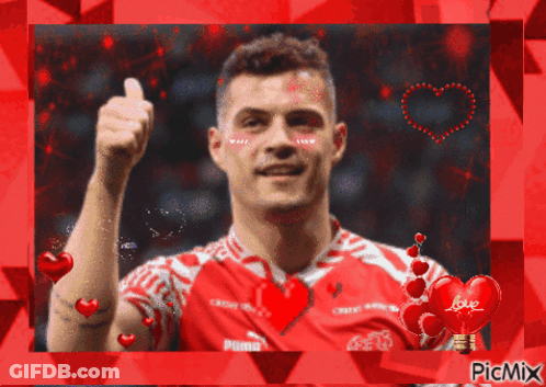 Man In Red Puma Shirt GIF