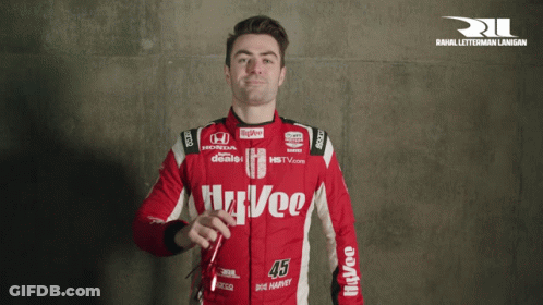Man In Red Race Suit Number 43 GIF