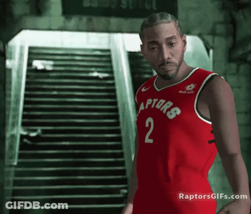 Man In Red Raptors Jersey GIF