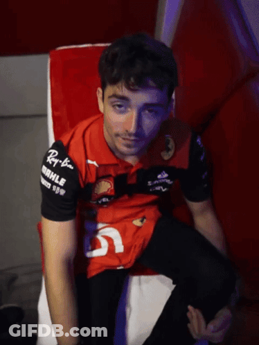 Man In Red Ray-Ban Mahle Shirt GIF