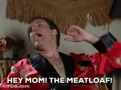 Man In Red Robe Dancing Saying Hey Mom The Meatloaf GIF