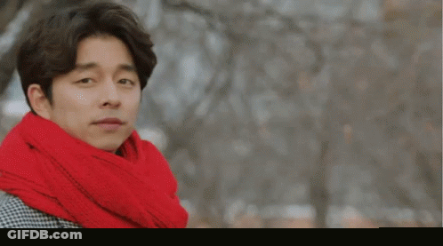 Man In Red Scarf Standing In Snow GIF