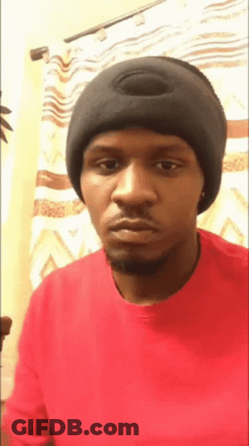 Man In Red Shirt And Black Hat GIF