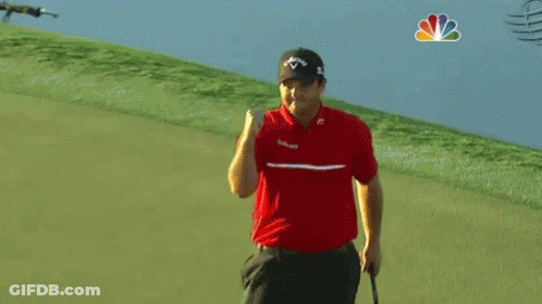Man In Red Shirt And Callaway Hat GIF