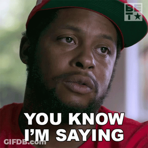 Man In Red Shirt And Hat Saying You Know I'm Saying GIF
