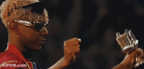 Man In Red Shirt And Sunglasses Saying Ambilight GIF