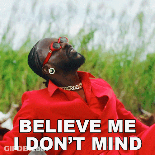 Man In Red Shirt And Sunglasses Says Believe Me I Don't Mind GIF