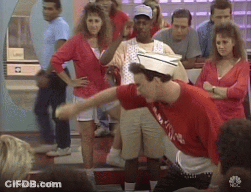 Man In Red Shirt And White Hat Dancing GIF