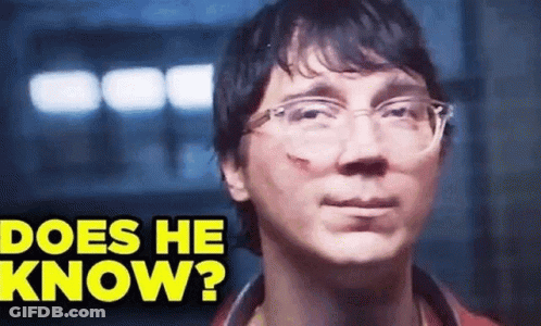 Man In Red Shirt Asking Do You Know GIF
