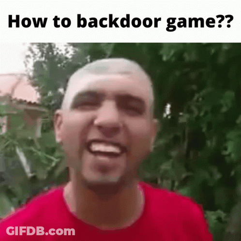 Man In Red Shirt Asking How To Backdoor Game GIF