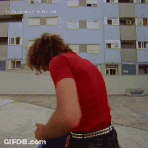 Man In Red Shirt At La Guarimba Film Festival GIF