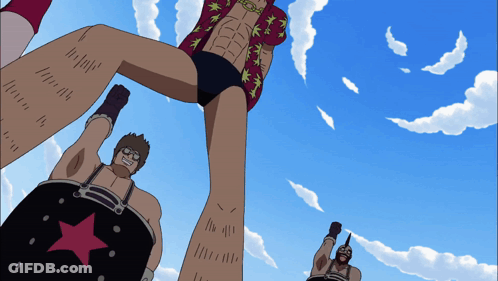 Man In Red Shirt, Black Shorts, Red Star GIF