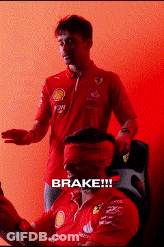 Man In Red Shirt Brake GIF