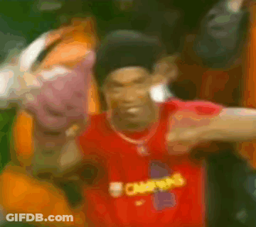 Man In Red Shirt Champions GIF