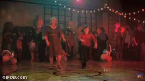 Man In Red Shirt Dancing At Party GIF