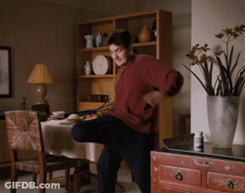 Man In Red Shirt Dancing GIF