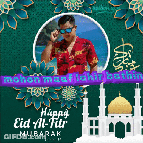Man In Red Shirt For Eid Al-Fitr GIF