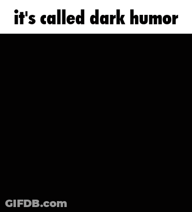 Man In Red Shirt Holding Laptop Dark Humor GIF