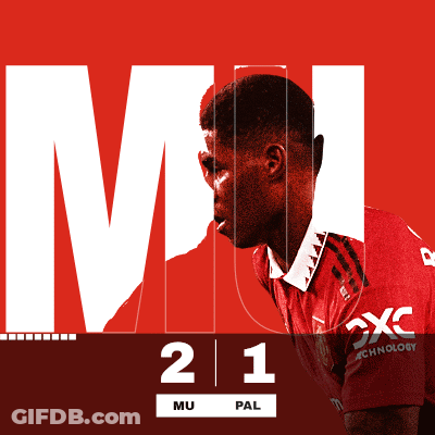 Man In Red Shirt In Front Of Mu GIF