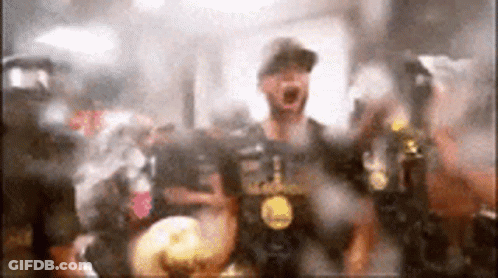Man In Red Shirt Jumping Near Garage The Finals GIF