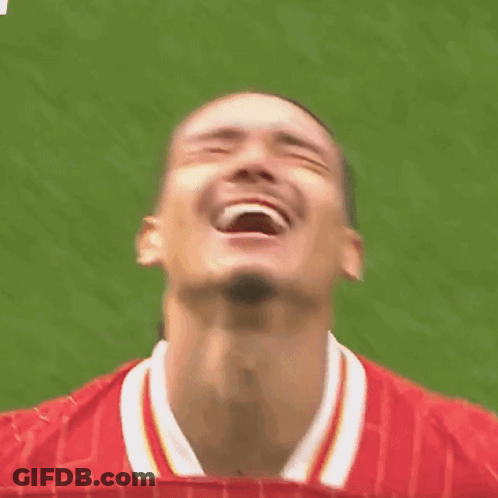 Man In Red Shirt Laughing GIF