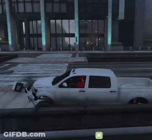 Man In Red Shirt Leaning On White Truck GIF