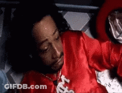 Man In Red Shirt Lying In Bed GIF