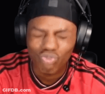 Man In Red Shirt Making Face GIF