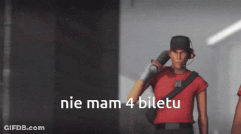 Man In Red Shirt Nie Mam 4 Biletu GIF