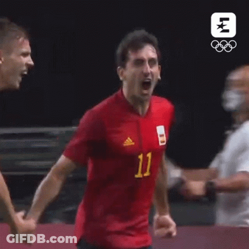 Man In Red Shirt Number 11 Screaming GIF