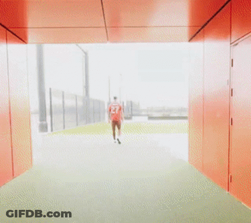 Man In Red Shirt Number 27 GIF