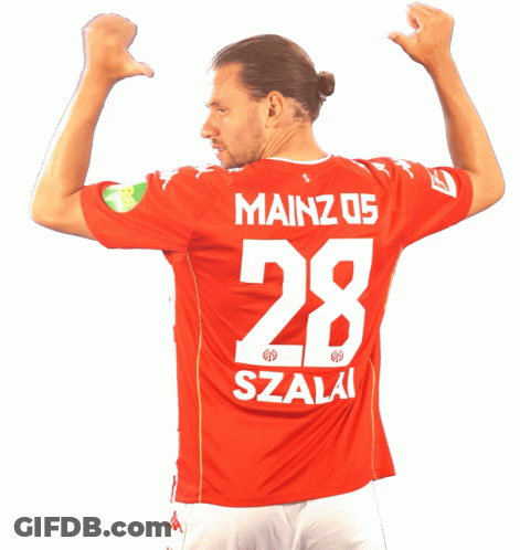 Man In Red Shirt Number 28 GIF