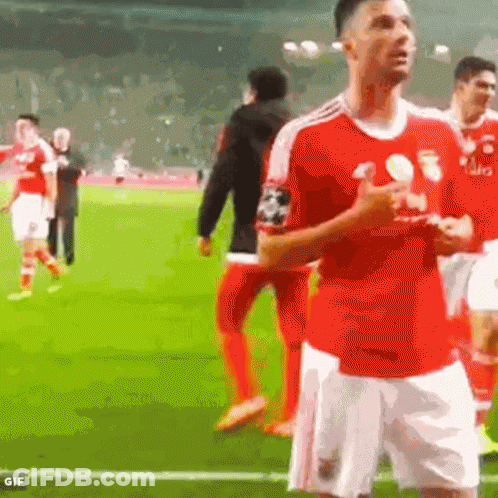 Man In Red Shirt Number 3 GIF