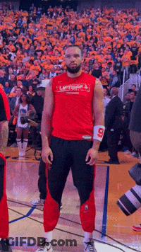 Man In Red Shirt Number 9 GIF