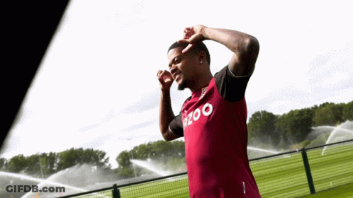 Man In Red Shirt Saying Azoo GIF
