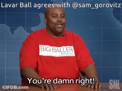 Man In Red Shirt Saying Big Baller Brand GIF