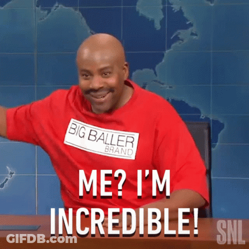 Man In Red Shirt Saying Big Baller Brand GIF
