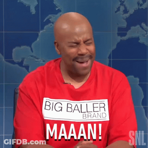 Man In Red Shirt Saying Big Baller Brand Maaan GIF