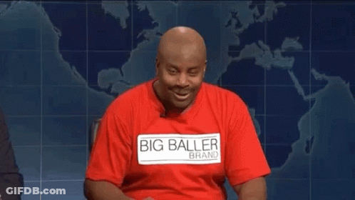 Man In Red Shirt Saying Big Baller Brand Never Lost GIF
