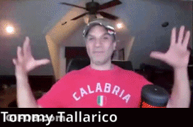 Man In Red Shirt Saying Calabria GIF