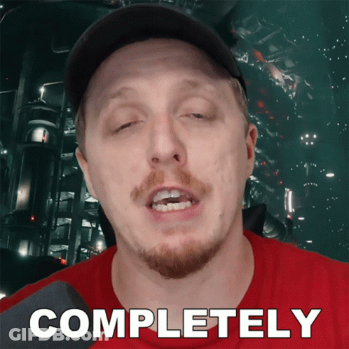 Man In Red Shirt Saying Completely GIF