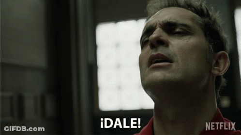 Man In Red Shirt Saying Dale In Netflix Ad GIF