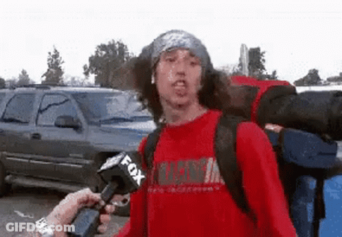 Man In Red Shirt Saying Fox GIF